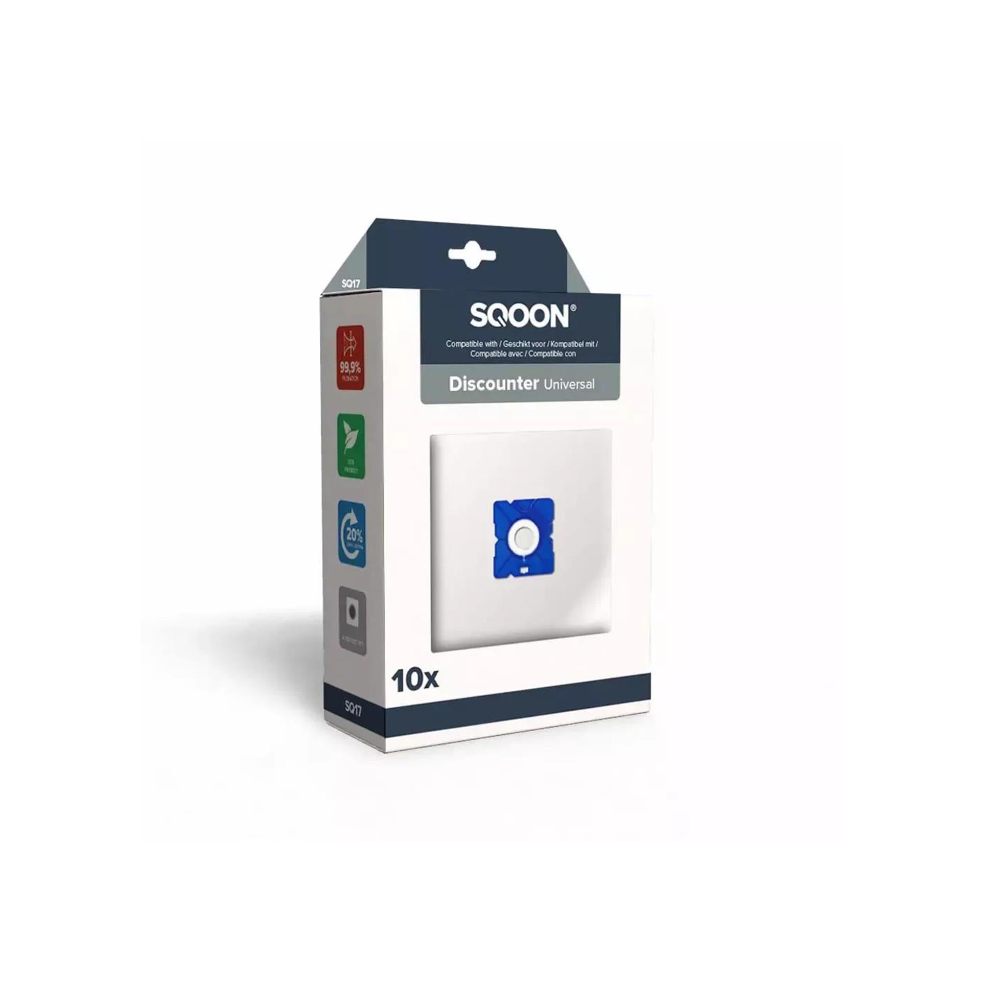 Sqoon stofzuigerzak discounter doos a 10 stuks
