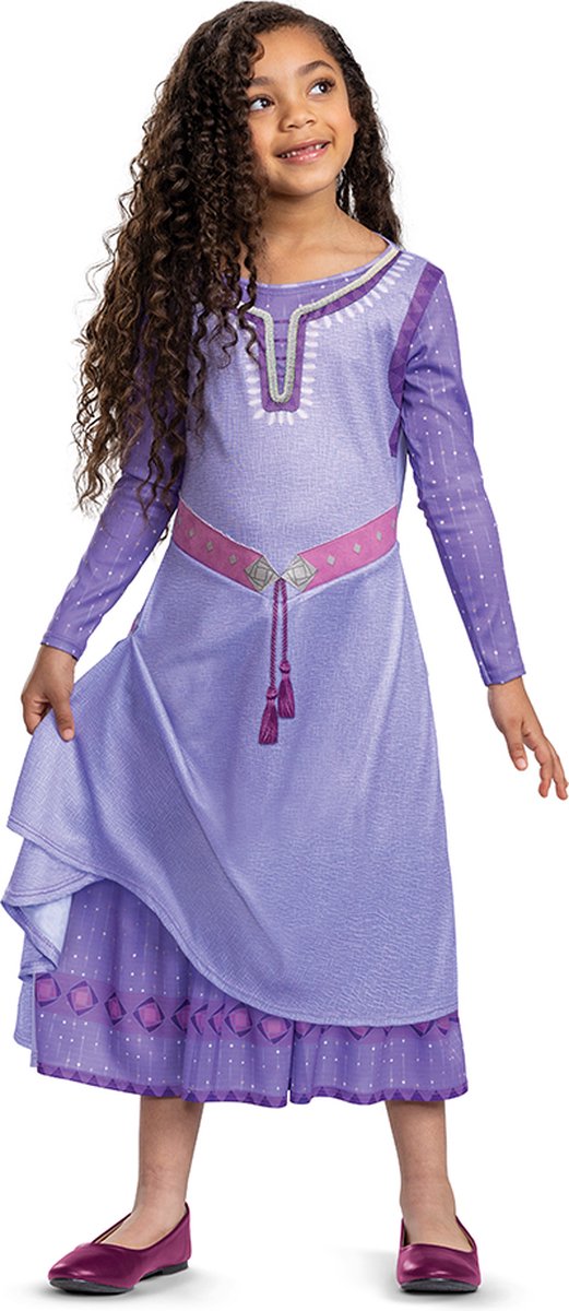 Disguise disney - wish, asha jurk deluxe, maat xs (3t-4t jaar), meisjes