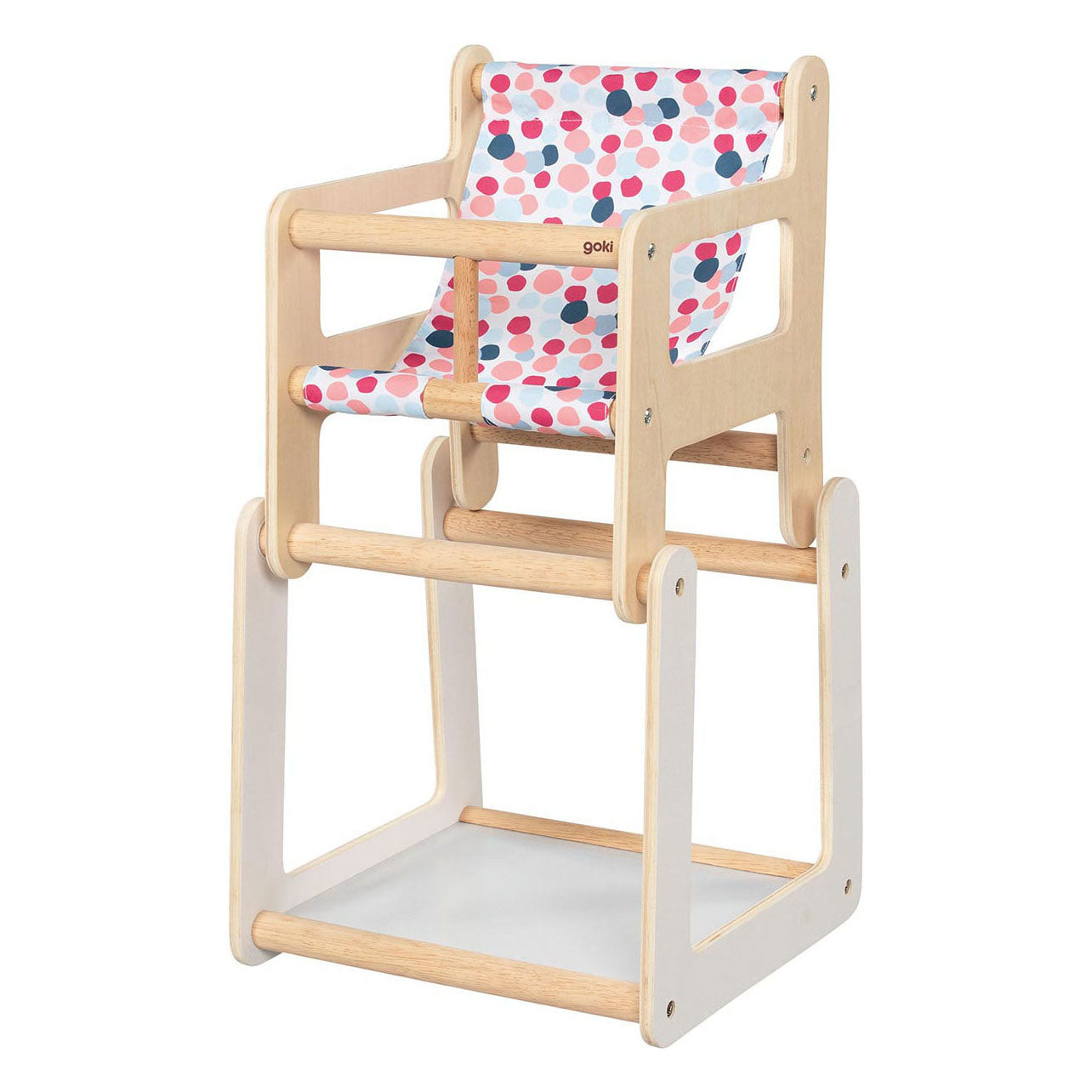Goki houten poppenstoel met tafel 2in1