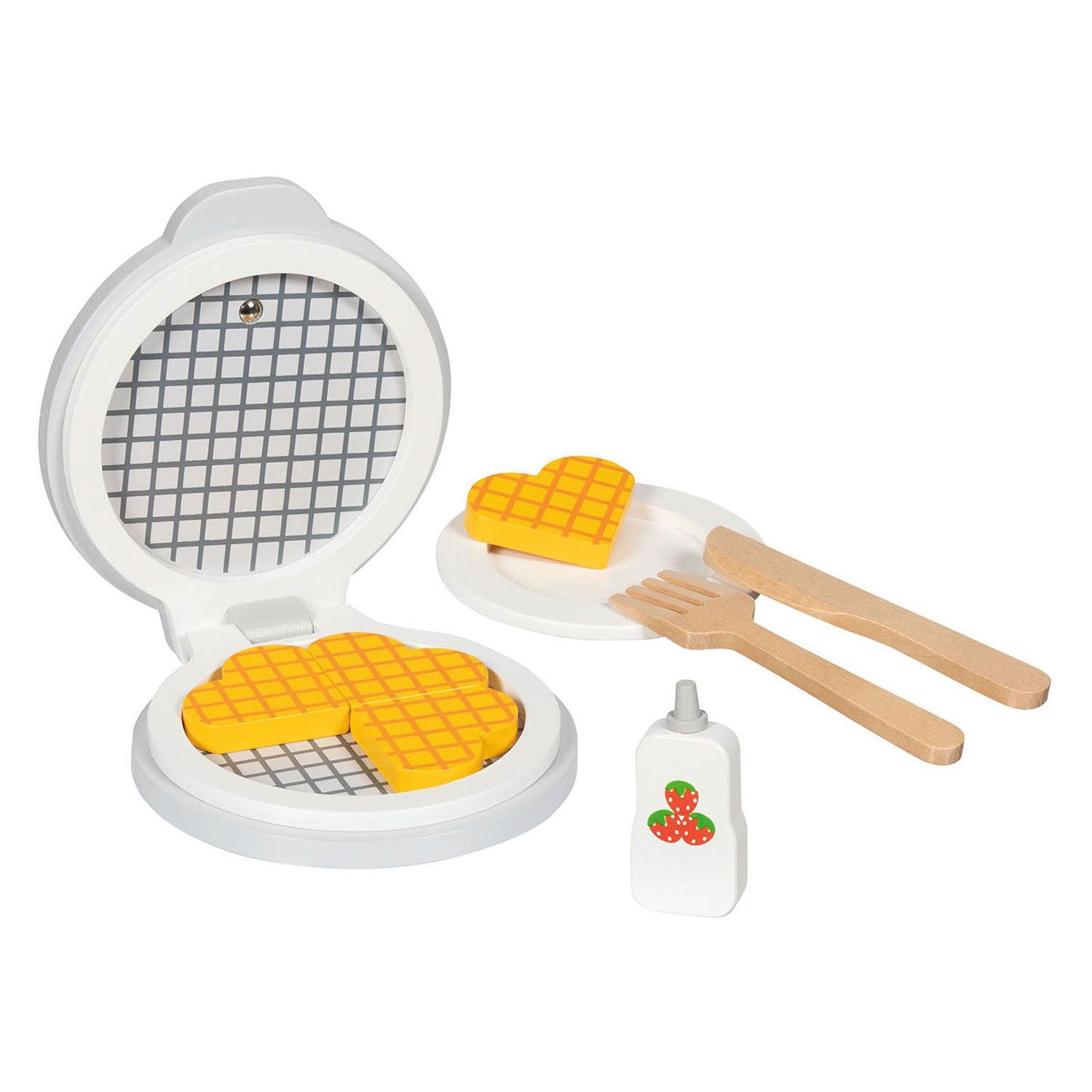 Goki houten wafelijzer met accessoires, 9dlg.