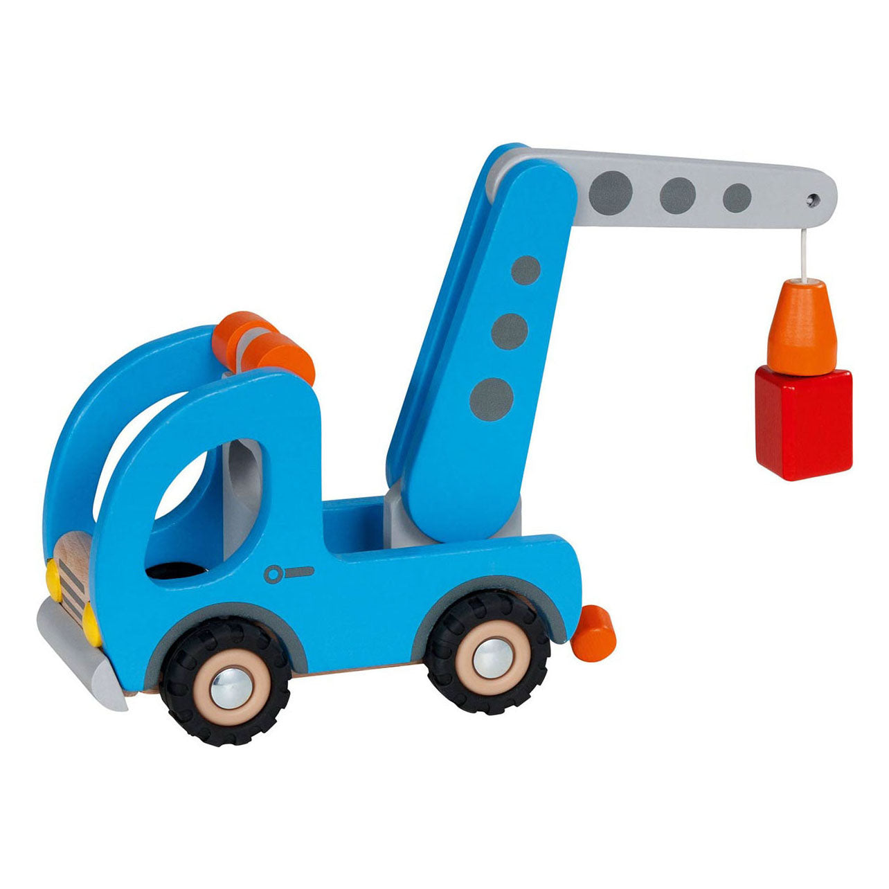 Goki houten takelwagen met aanhanger