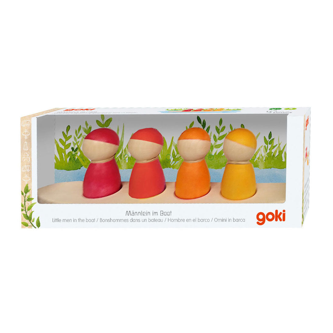 Goki houten speelfiguren in een laars, 5dlg.