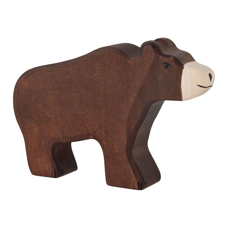 Holztiger houten bruine bier