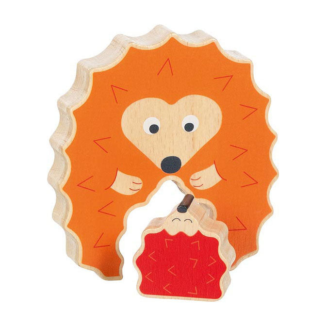 Goki houten puzzel staan ​​egelt, 2st.