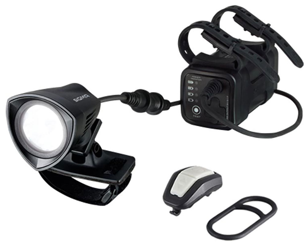 Phare avant Sigma Buster 2000 HL avec porte-casque + batterie et télécommande