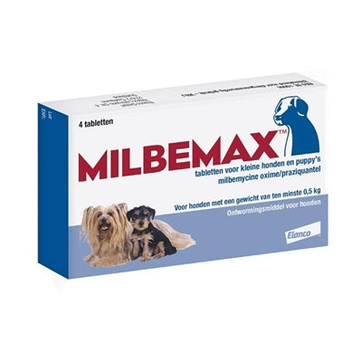 Milbemax tablet ontworming puppy kleine hond