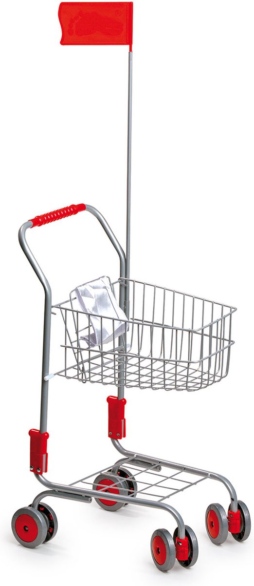 Small foot - shopping cart with doll seat and flag