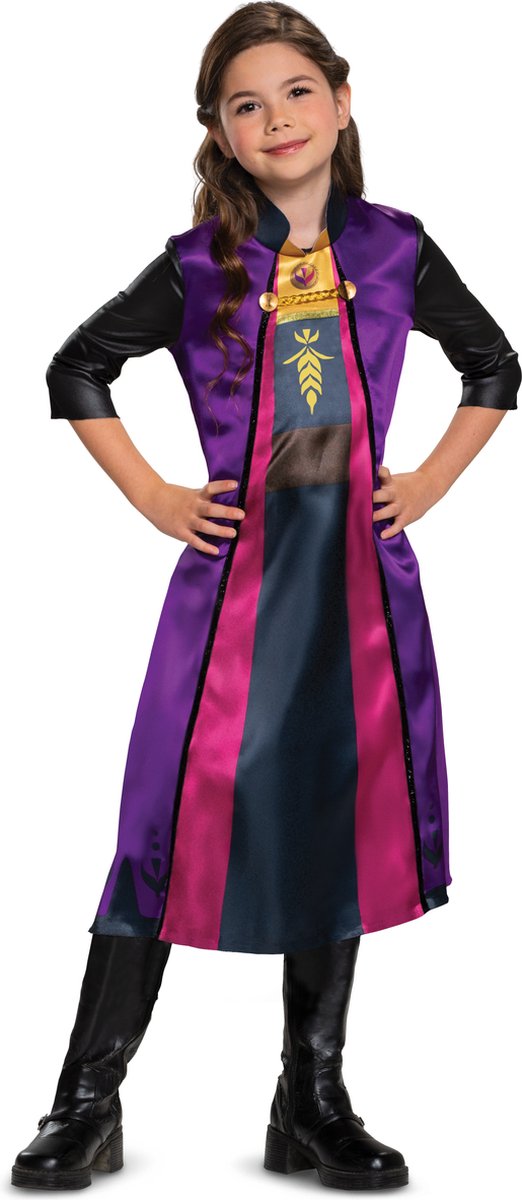 Disguise disney - frozen 2, anna traveling basic plus, maat m (7-8 jaar) m
