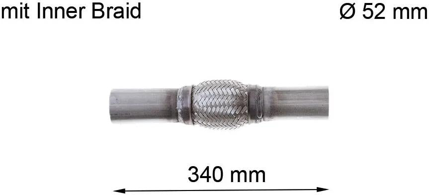 Lrt flexible pipe, exhaust sy d=52mm l=340mm