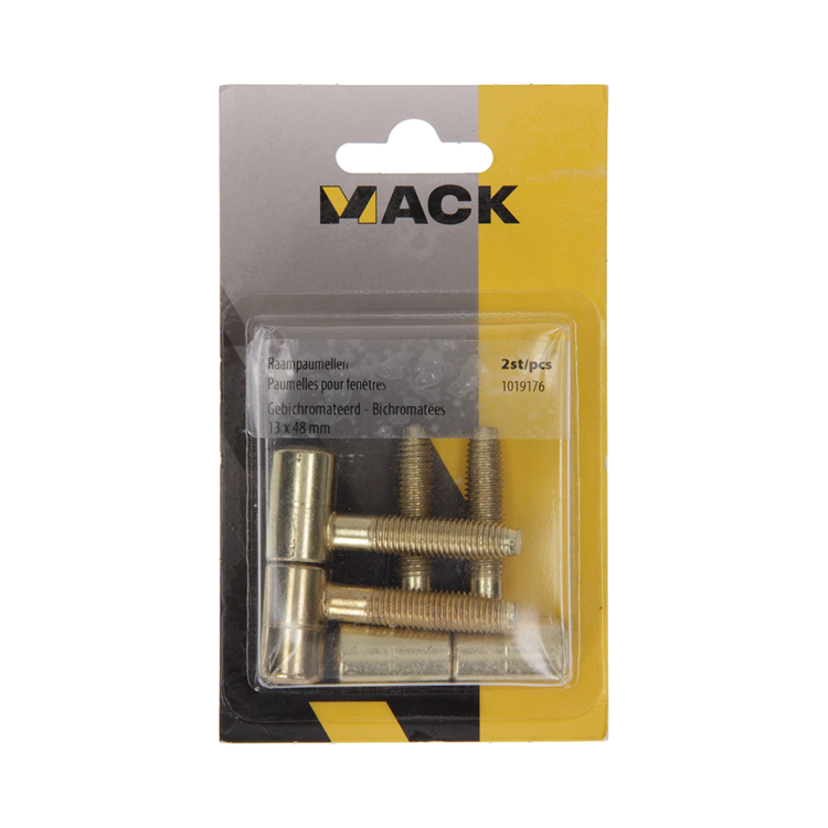 Mack 1019176 - 2 raaminboorpaumellen gebichromateerd 13x48mm | 5 stuks