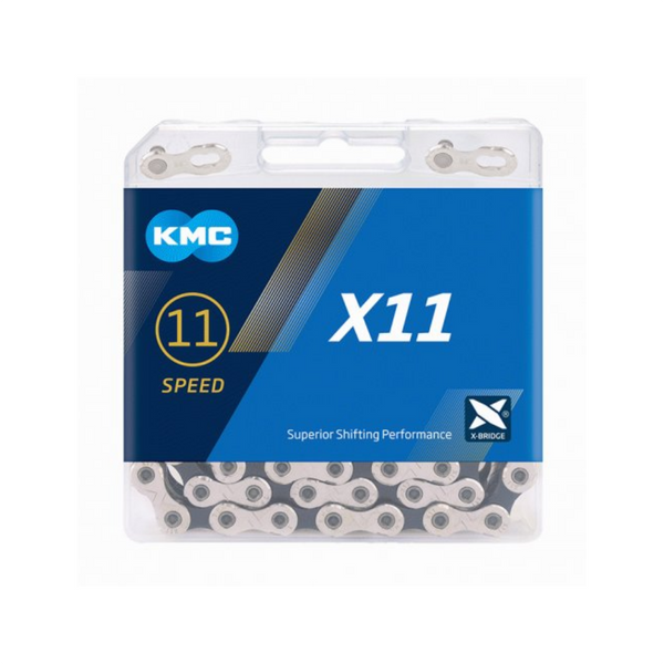 KMC ketting X11 silver black , 1 2x1128, 5.88mm, 114 L 11-speed
