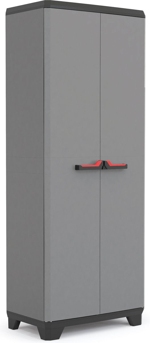 Keter stilo hoge kast - 3 planken - 68x39x173 cm - donkergrijs zwart