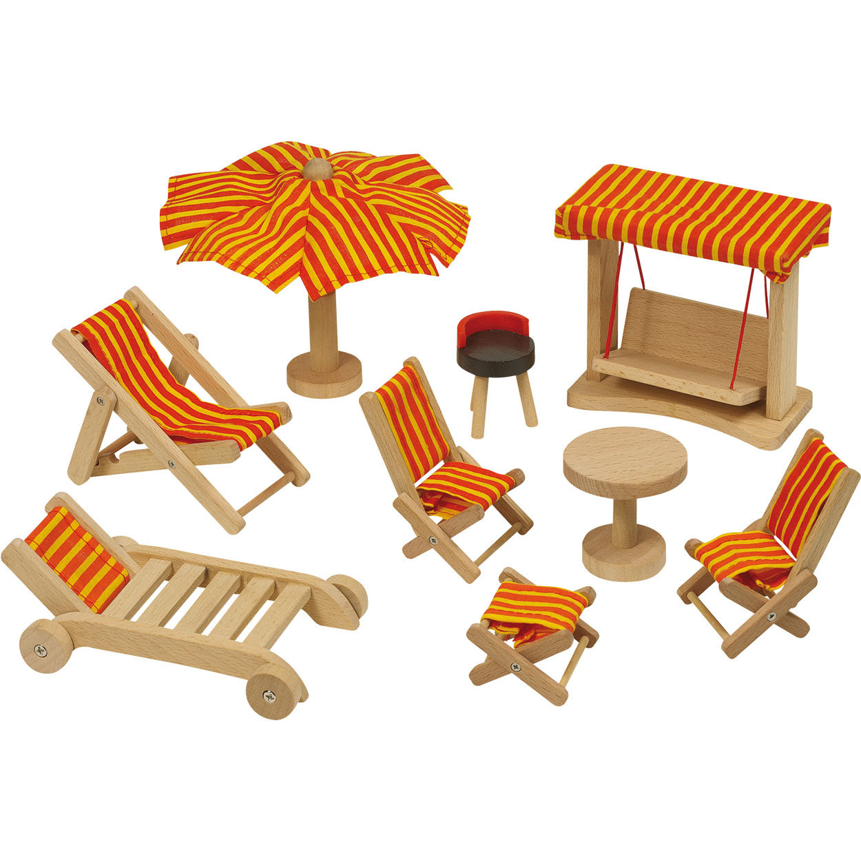 Goki dollhouse garden furniture