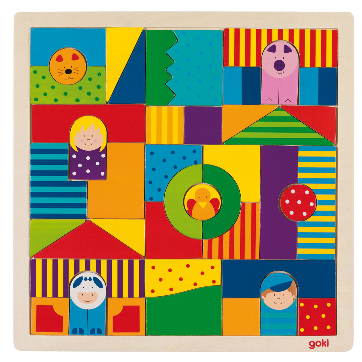 Goki Houten Boerderijpuzzel, 43dlg.