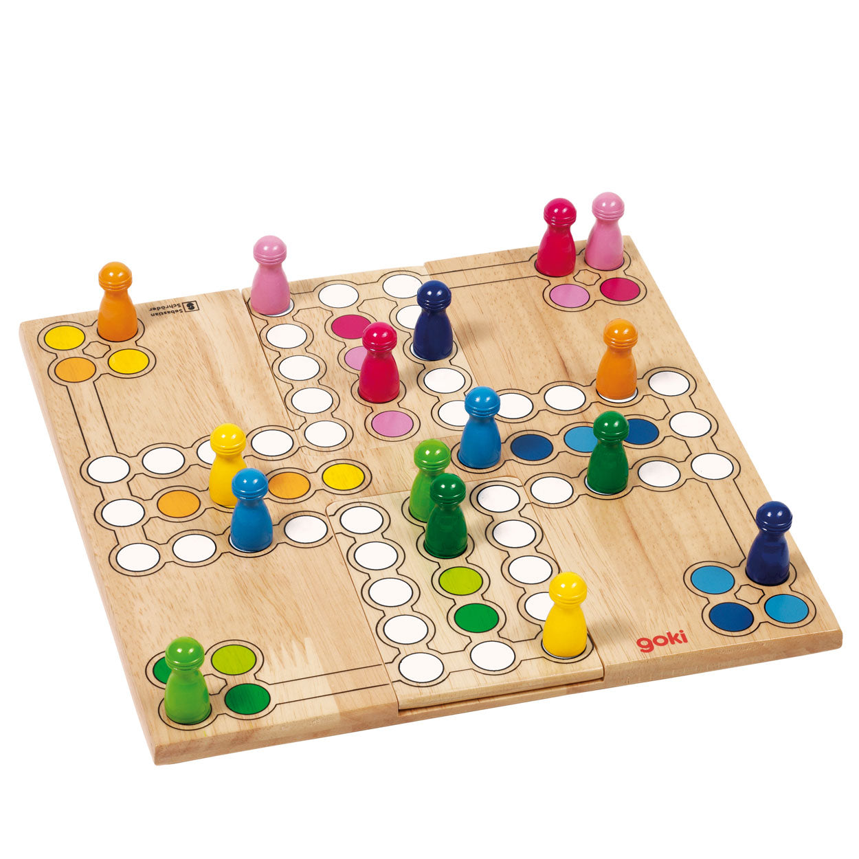 Goki houten ludo spel - variabel