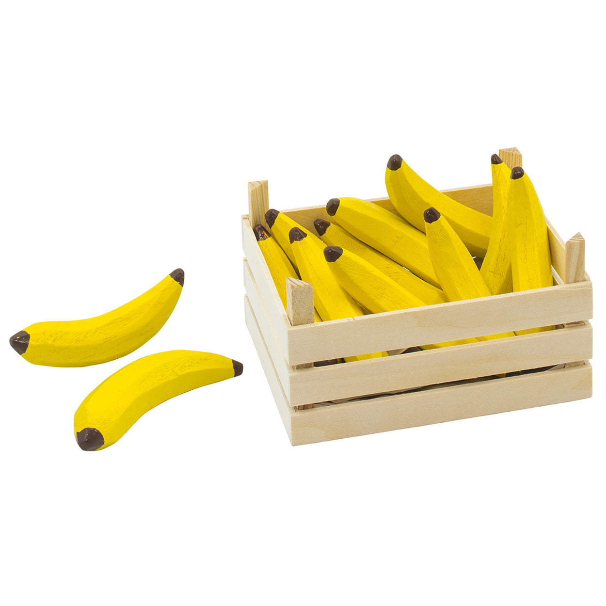 Goki houten bananen in kist, 10dlg.