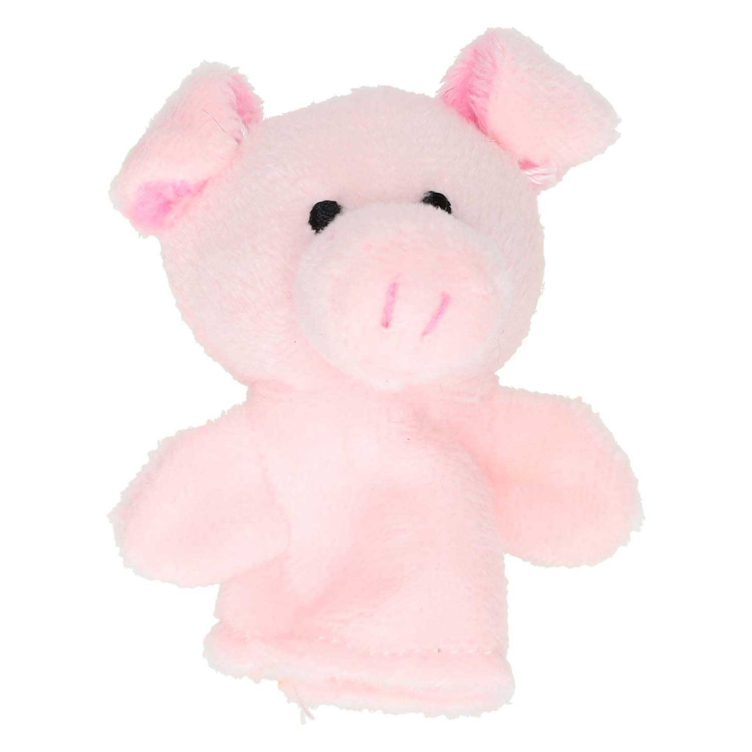 Goki pluche vingerpop dier, 6st.