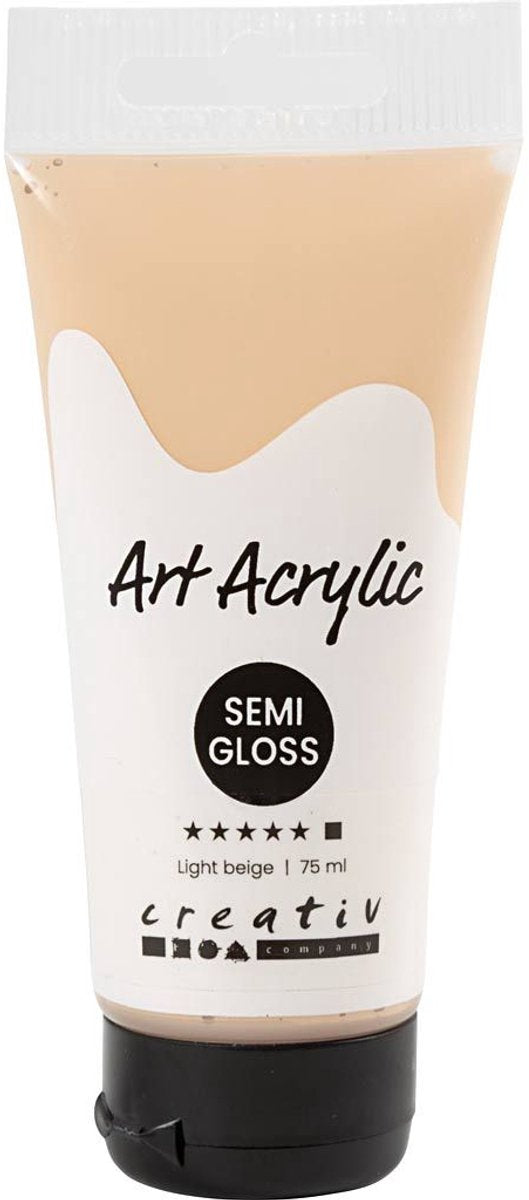 Creativ company pigment art acrylverf pastel koraal, 75ml