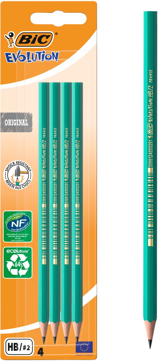 Bic conté potlood ecolutions evolution blister van 4 stuks