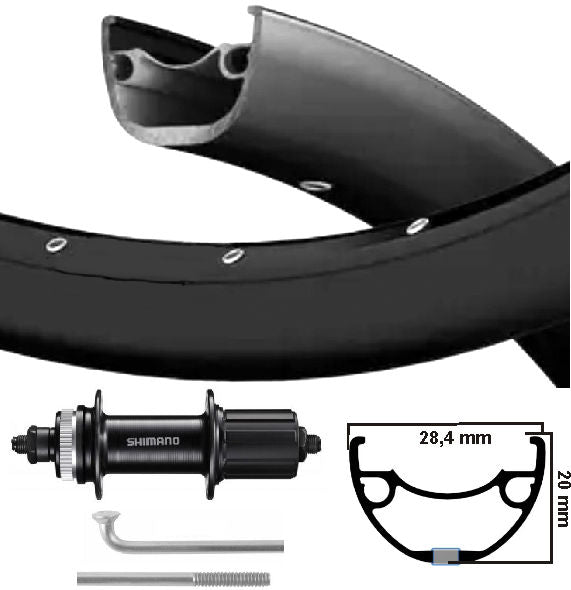 Kgs Achterwiel 28 inch (622) mach1-m650 + spaak RVS cas centerl 8-10 sp