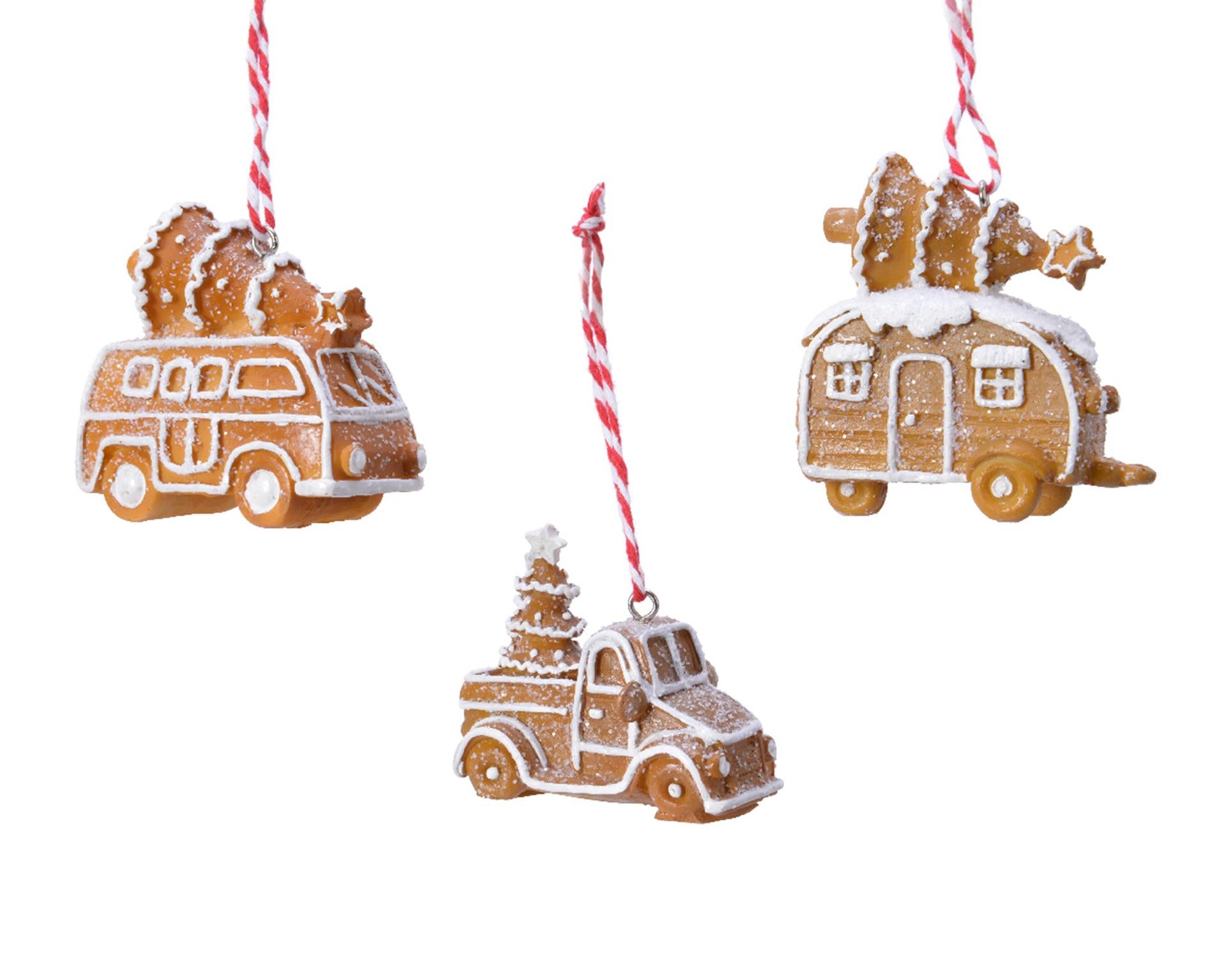 Decoris kersthanger voertuig met kerstboom poly