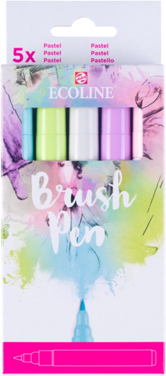 Bruynzeel penseelpenset ecoline pastel 5 stuks