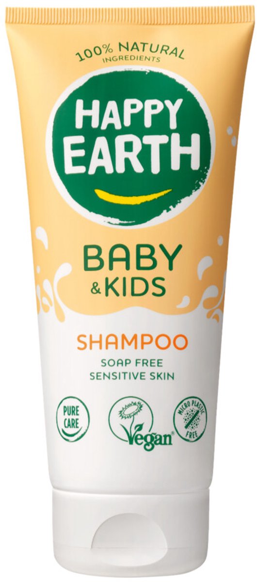 Happy earth baby kids 100% natuurlijke shampoo - 200 ml