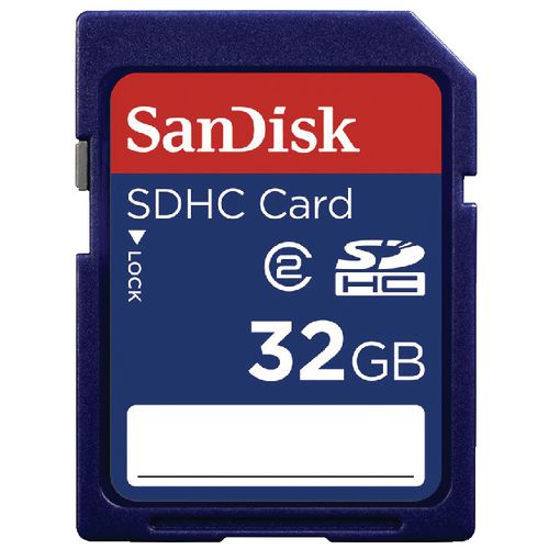 Sdhc kaart 32 gb blauw