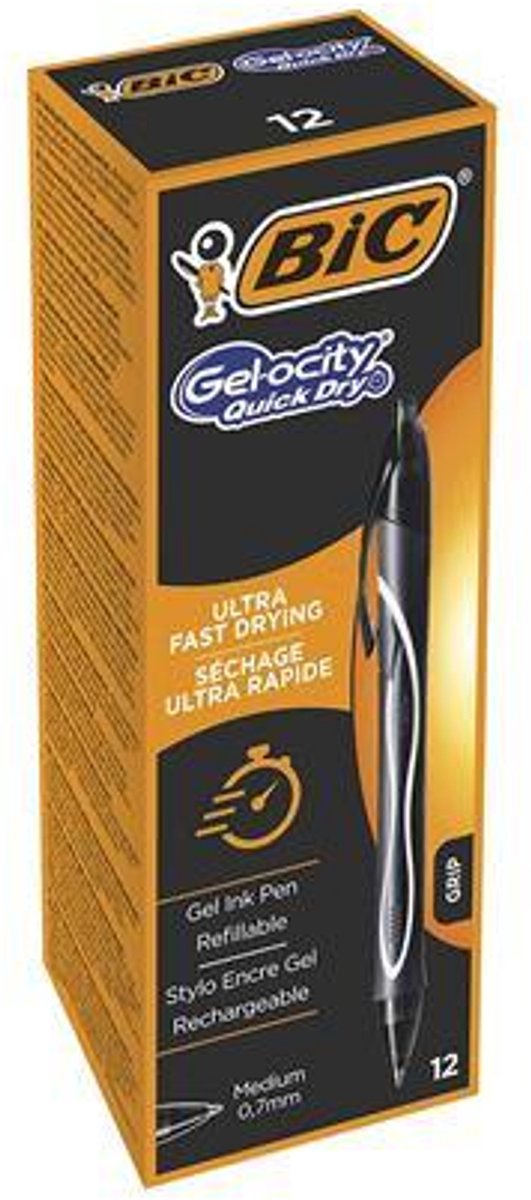 Ty gel rollerbalpen bic geloci zwart 12 stuks