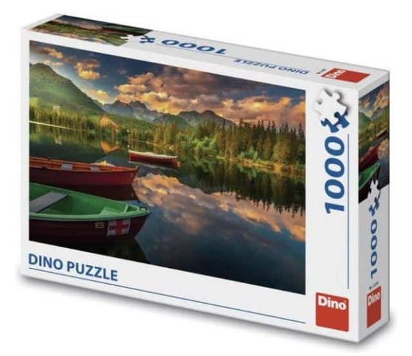 Dinotoys dino puzzel van de slowaakse pleso met bootjes - 1000 stukjes