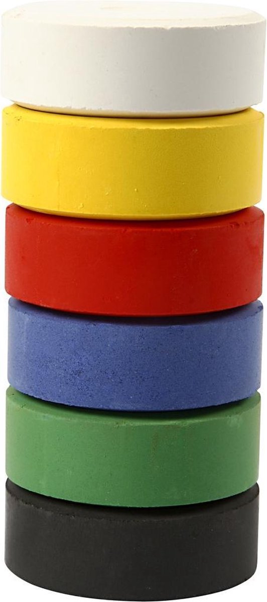 Colortime waterverf navulling 6 primaire kleuren 16 x 44 mm