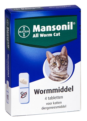 Mansonil Kat alle wormtabletten