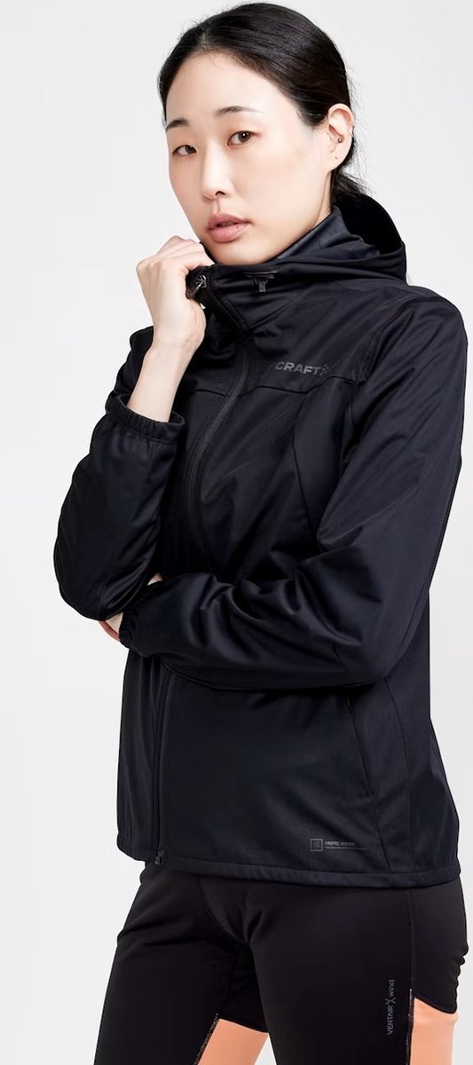 Craft adv essence hydro jacket w dames sportvest - zwart m