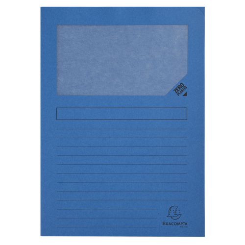 L-hoesjes 50102e 31x22cm donkerblauw venster beschrijfbaar