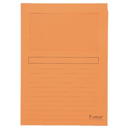Exacompta l-hoesjes 50104e papier 31x22cm oranje venster beschrijfbaar