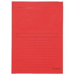 Exacompta venstermap forever l-model 120gr rood 100 stuks