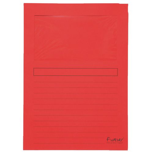 Exacompta l-hoesjes 50105e papier 31x22cm rood venster beschrijfbaar