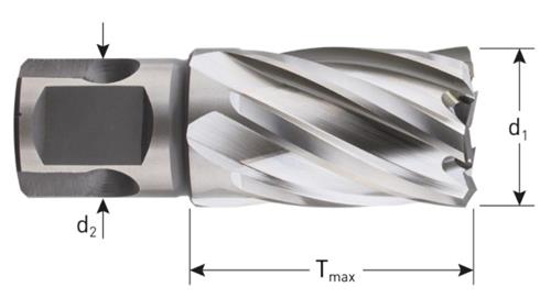 Rotec kernboor hss-xe silver-line 21.0mm sl30