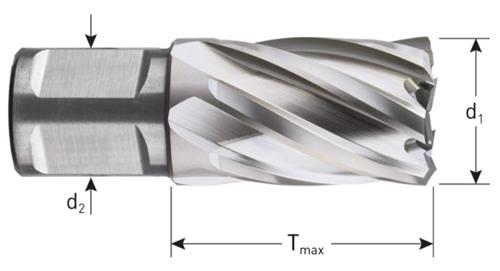 Rotec kernboor hss silver-line 19.0mm sl30 weldon