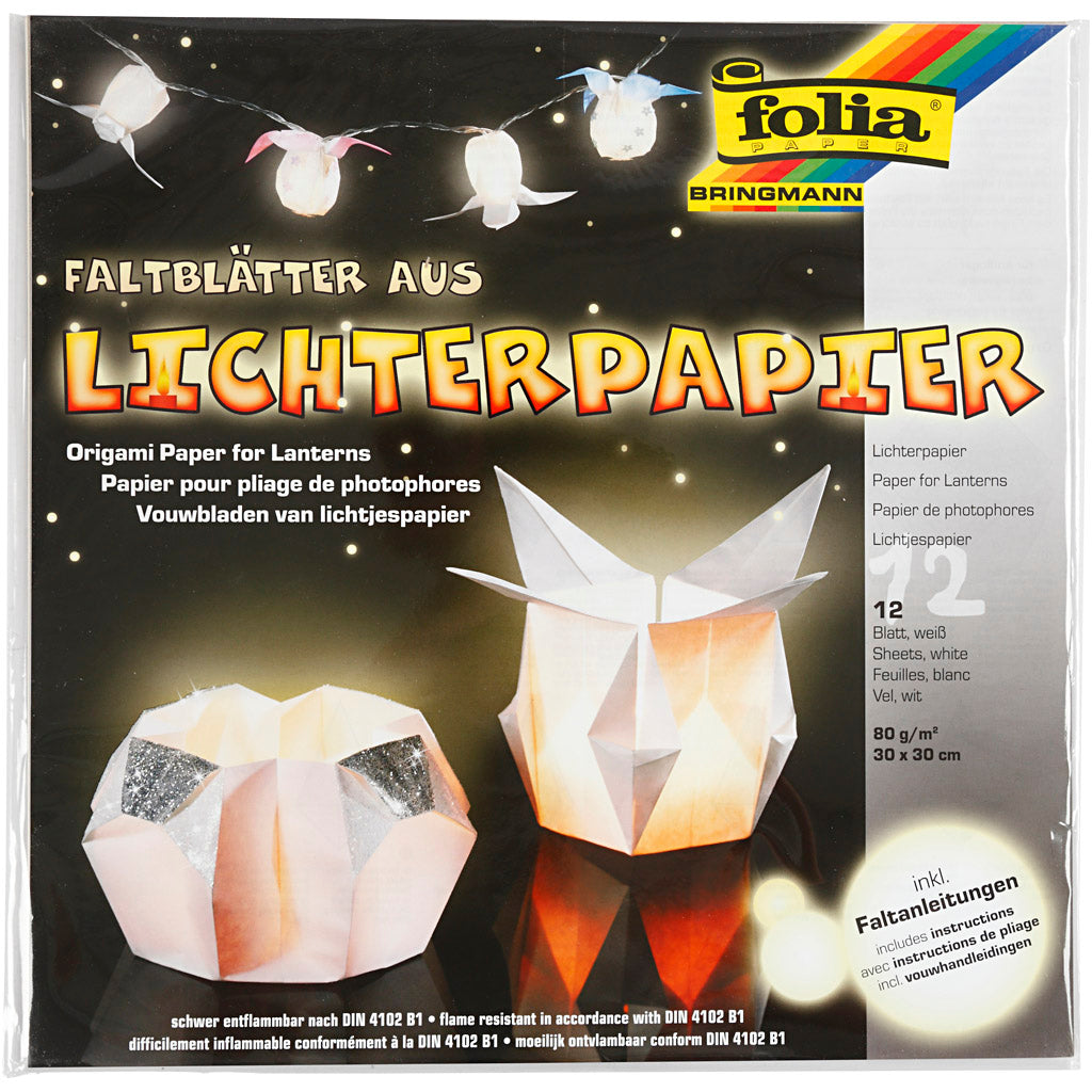 Creative company lantaarnpapier wit, 30x30cm
