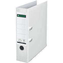 Ordner leitz 1010 plastic breedte 8cm wit insteeketiket grijpgat