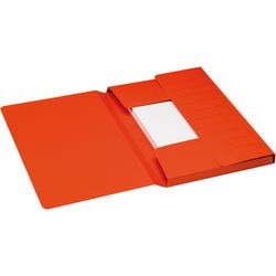 Dossiermap djois 3183615 karton 270g m2 a4 35x24cm rood bedrukt 3 kleppen