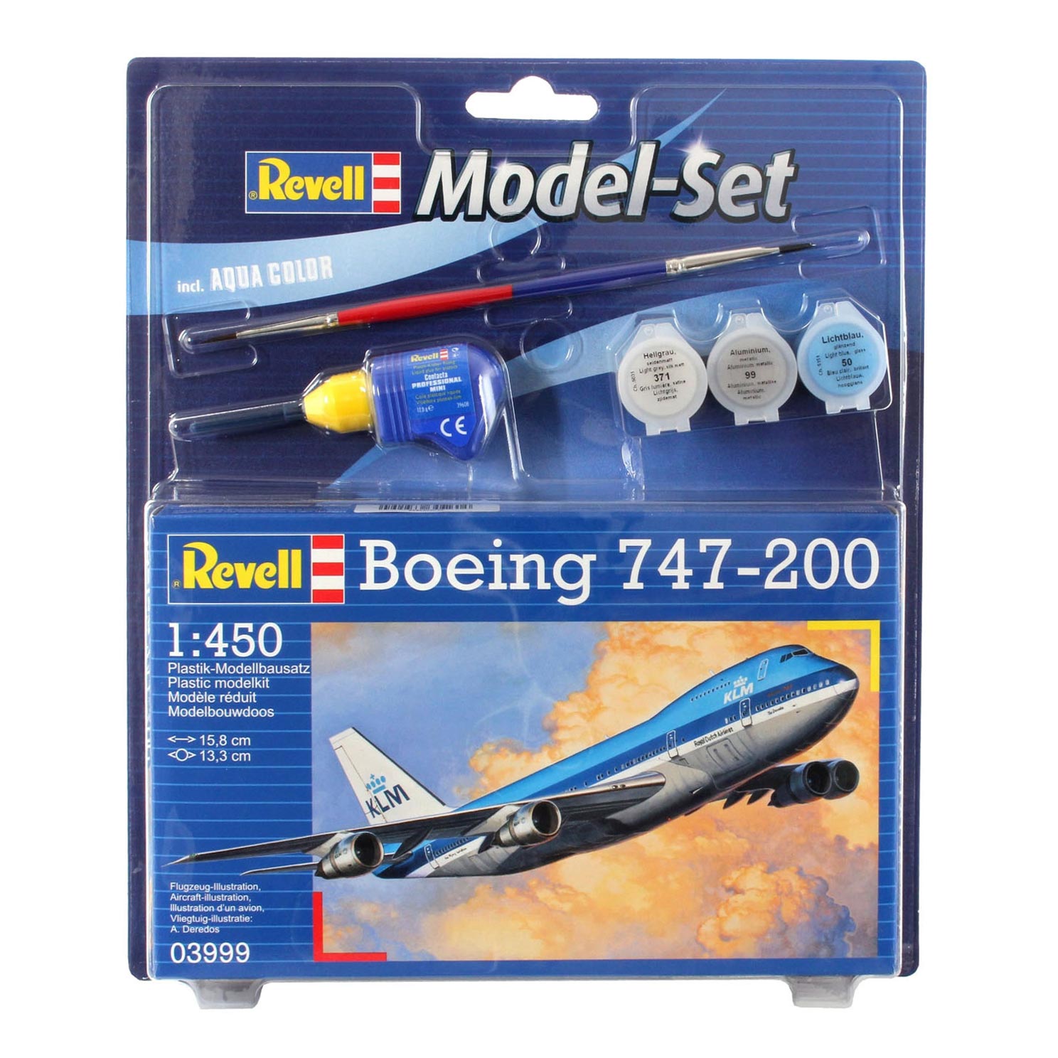 Revell model set - boeing 747-200 schaal 1:450