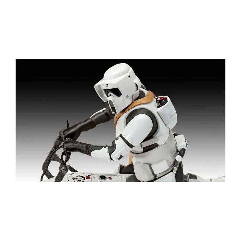 Revell modelbouwpakket star wars - speeder bike the mandalorian 1:12 - 102dlg.