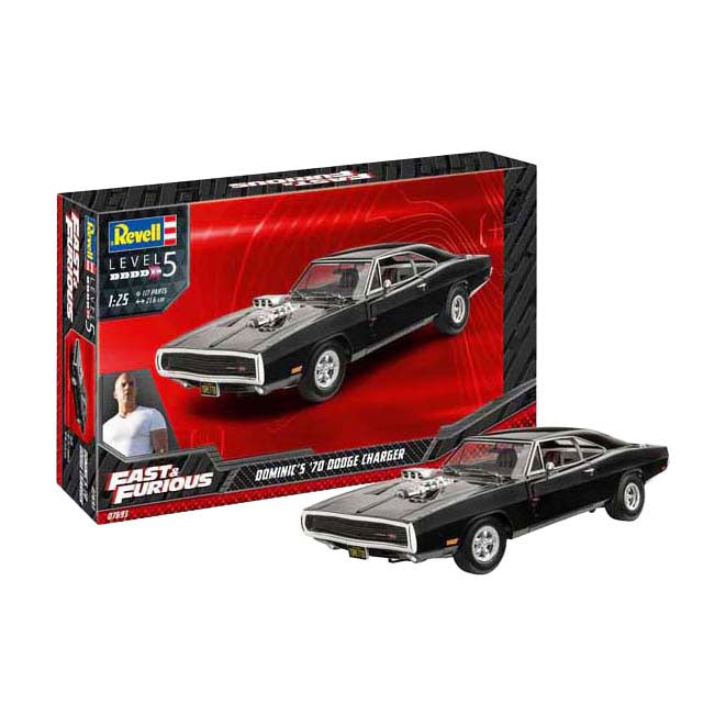 Revell modelbouwpakket fast furious - dominics 1970 dodge charger 1:25 - 117dlg.