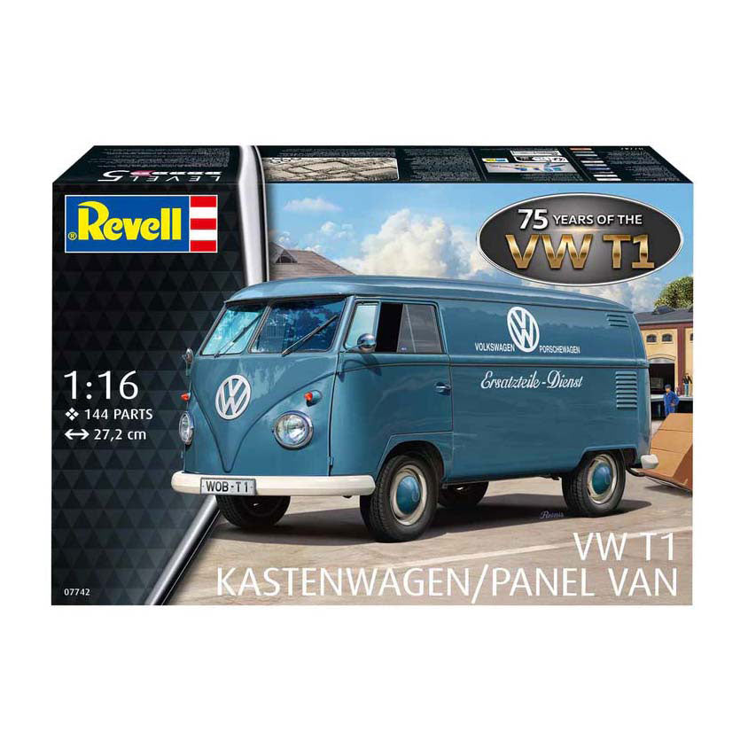 Revell modelbouwpakket - vw t1 panel van - 75 years vw t1 1:16 - 144dlg.