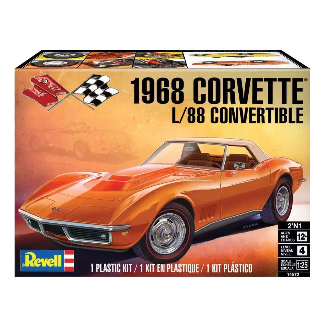 Revell modelbouwpakket - '68 corvette l-88 roadster 1:24