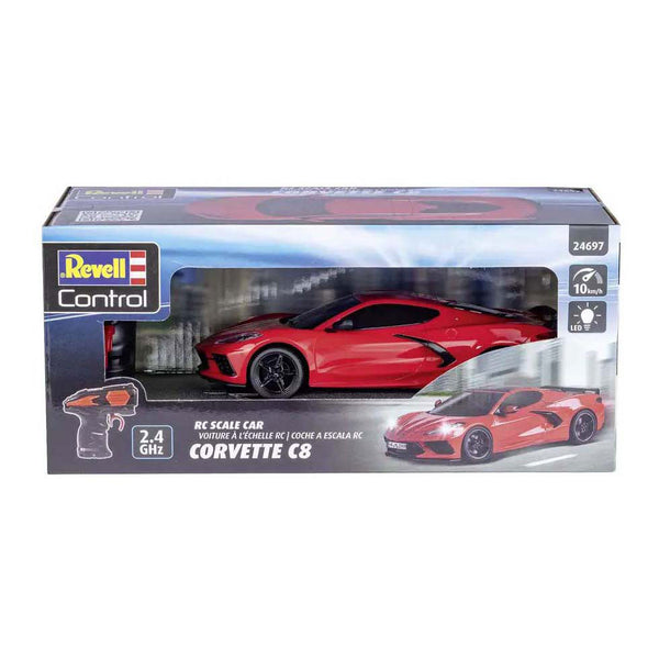 Revell rc bestuurbare auto - corvette c8 1:24
