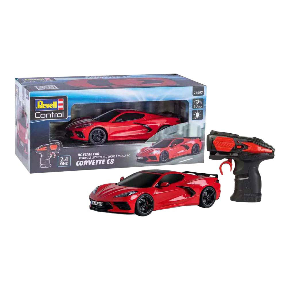 Revell rc bestuurbare auto - corvette c8 1:24