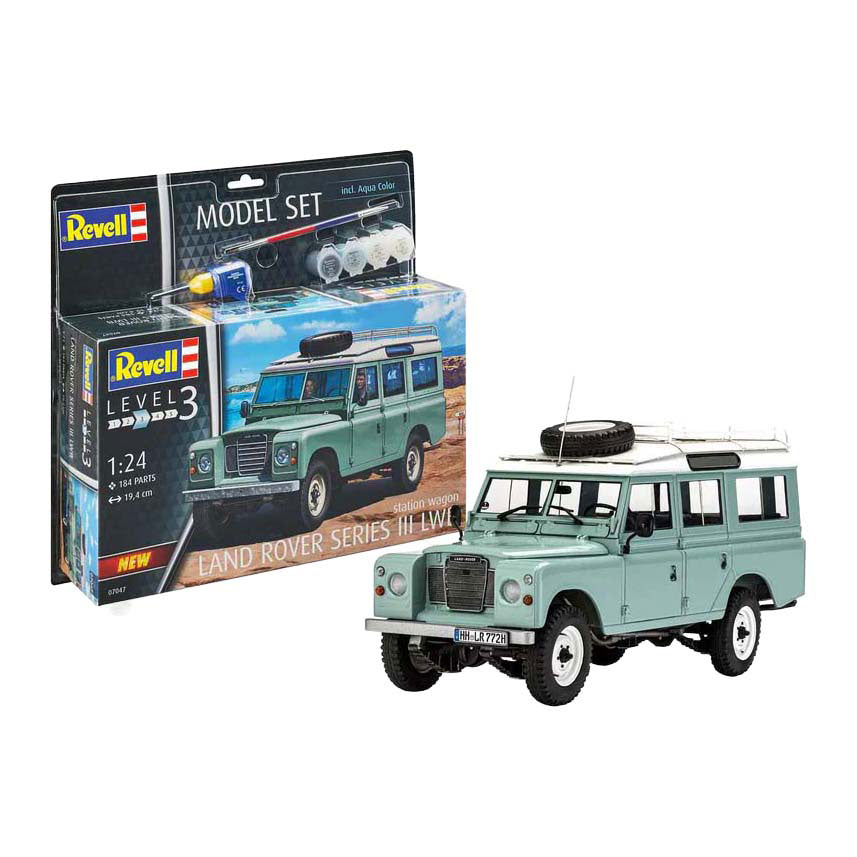 Revell modelbouwpakket - land rover series iii lwb (s. wagon) 1:24 - 184dlg. - incl. basiskleuren verf